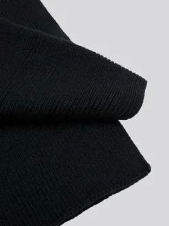 U.S. Polo Assn Noir - . Mens Winter Rib Knit Noir Écharpe Discount