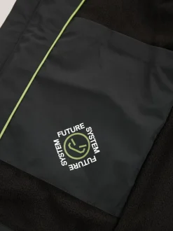 Next - Veste à capuche imperméable doublée de polaire (3-17ans) Noir