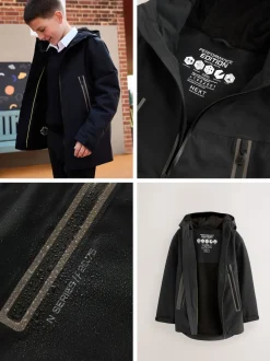 Next - Veste à capuche imperméable doublée de polaire (3-17ans) Noir