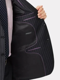 Brook Taverner Noir - Veste de costume en laine Hot