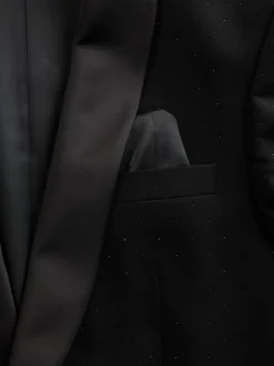 Next Noir - Veste de costume Coupe ajustée à sequins Outlet