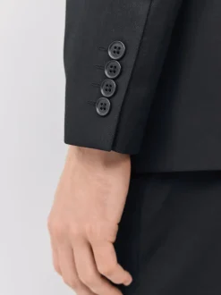 Next Noir - Veste de costume de smoking à double boutonnage décontractée Clearance