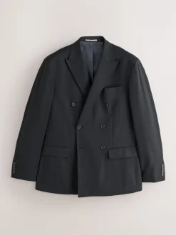 Next Noir - Veste de costume de smoking à double boutonnage décontractée Clearance
