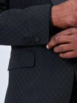 Next Noir - Veste de costume en jacquard coupe ajustée Best