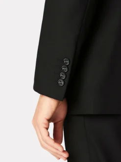 Brook Taverner Noir - Veste de costume lavable à coupe ajustée Clearance