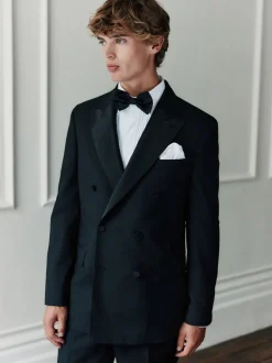 Next Noir - Veste de smoking double boutonnage en laine 100Signature Nova Fides