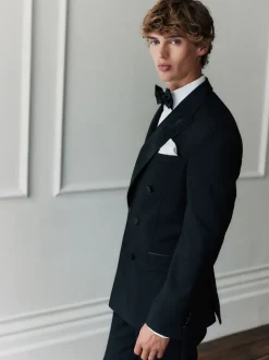 Next Noir - Veste de smoking double boutonnage en laine 100Signature Nova Fides