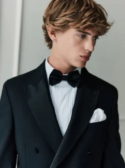 Next Noir - Veste de smoking double boutonnage en laine 100Signature Nova Fides