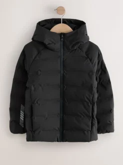 Next Noir - Veste imperméable à capuche de poids moyen (3-17ans)
