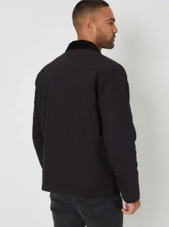Threadbare Noir - Veste légère en sergé Outlet
