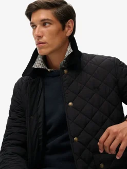 Superdry Noir - Veste matelassée Estate Coach Hot