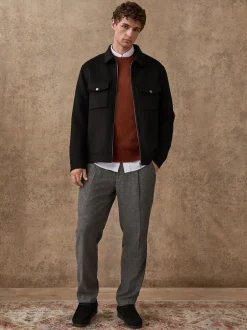 Next Noir - Veste N.premium en laine douce au toucher New