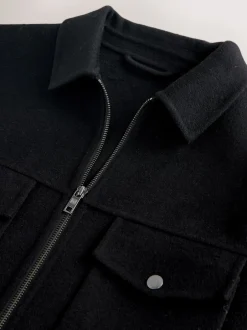 Next Noir - Veste N.premium en laine douce au toucher New