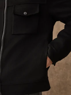 Next Noir - Veste N.premium en laine douce au toucher New