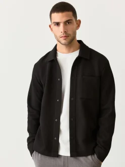 Next Noir - Veste-chemise en jersey texturé diagonal Best