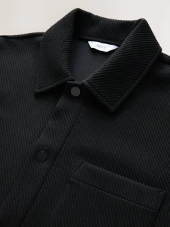 Next Noir - Veste-chemise en jersey texturé diagonal Best