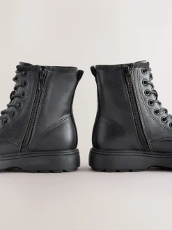 Next Noir - Warm Lined À lacets Ankle Bottes Hot