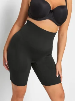 Yours Curve Noir - Short taille haute sans coutures avec contrôle du ventre Online