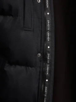 Zavetti Canada Noir - Mens Oshawa 2.0 Veste parka avec fausse fourrure détachable Clearance