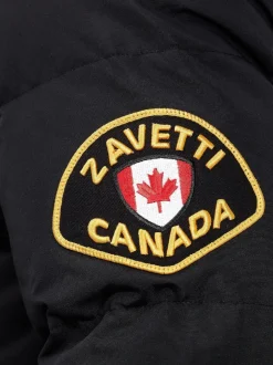 Zavetti Canada Noir - Mens Oshawa 2.0 Veste parka avec fausse fourrure détachable Clearance