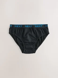 Next Noir avec ceinture en jacquard brillant - Slip en coton 100% 5 Paquet (1.5-16ans) Clearance