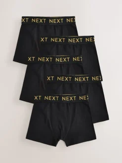 Next - Lot de 5 boxers (1.5-16ans) Noir avec ceinture Or