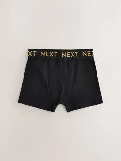 Next - Lot de 5 boxers (1.5-16ans) Noir avec ceinture Or