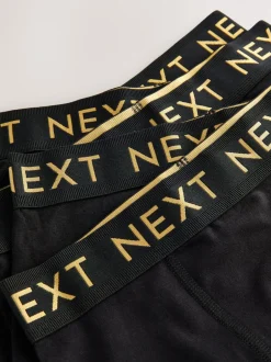 Next - Lot de 5 boxers (1.5-16ans) Noir avec ceinture Or