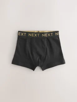 Next - Lot de 10 boxers (1.5-16ans) Noir avec ceinture Or