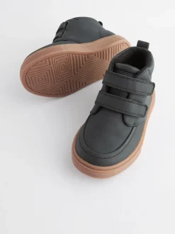 Next Noir avec semelle en gomme - Bottines avec fermeture scratch et doublure chaude Online