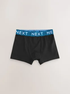 Next - Lot de 7 boxers (2-16ans) Noir avec taille brillante Clearance