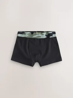 Next Noir avec taille camouflage - Lot de 5 boxers (2-16ans) New