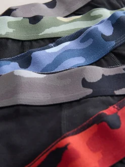 Next Noir avec taille camouflage - Lot de 5 boxers (2-16ans) New
