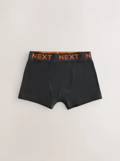 Next - Lot de 10 boxers (1.5-16ans) Noir avec taille de couleur contrastante Outlet