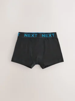 Next - Lot de 10 boxers (1.5-16ans) Noir avec taille de couleur contrastante Outlet