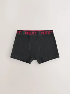 Next - Lot de 10 boxers (1.5-16ans) Noir avec taille de couleur contrastante Outlet