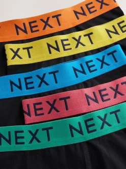 Next - Lot de 5 boxers (1.5-16ans) Noir avec taille universitaire Online