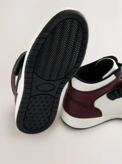 Next Noir/ bordeaux - Baskets montantes à lacets élastiques