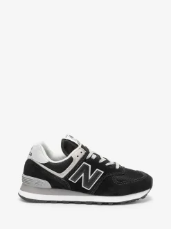 New Balance - Mens 574 Trainers Noir chrome Discount