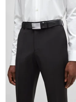 BOSS Noir cobalt - Ceintures Baxton en cuir New