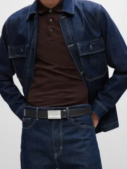 BOSS Noir cobalt - Ceintures Baxton en cuir New