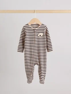 Next - Lot de 3 dors-bien bébé zippés (0-2ans) Noir et blanc à motif chien Sale