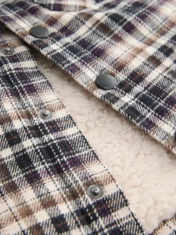 Next Noir et blanc - Veste-chemise à carreaux doublée de peau de mouton (3mois7ans) Online