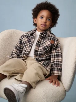 Next Noir et blanc - Veste-chemise à carreaux doublée de peau de mouton (3mois7ans) Online