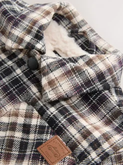 Next Noir et blanc - Veste-chemise à carreaux doublée de peau de mouton (3mois7ans) Online