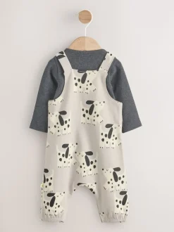 Next Noir et blanc chien - Ensemble salopette et body bébé en jersey (0 mois-2 ans) Online