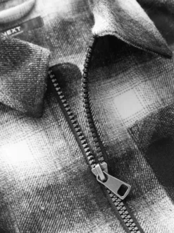 Next Noir et blanc monochromes - Surchemise zippée à carreaux (3-16ans) Clearance