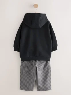 Next Noir et gris imprimé - Ensemble Jogging à capuche et charpentier (3mths-7yrs)