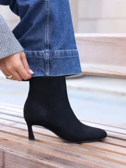 Linzi Noir foncé - Bottes à talon aiguille à bout rond Online