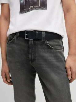 BOSS Noir gris - Joris Leather Ceintures Hot